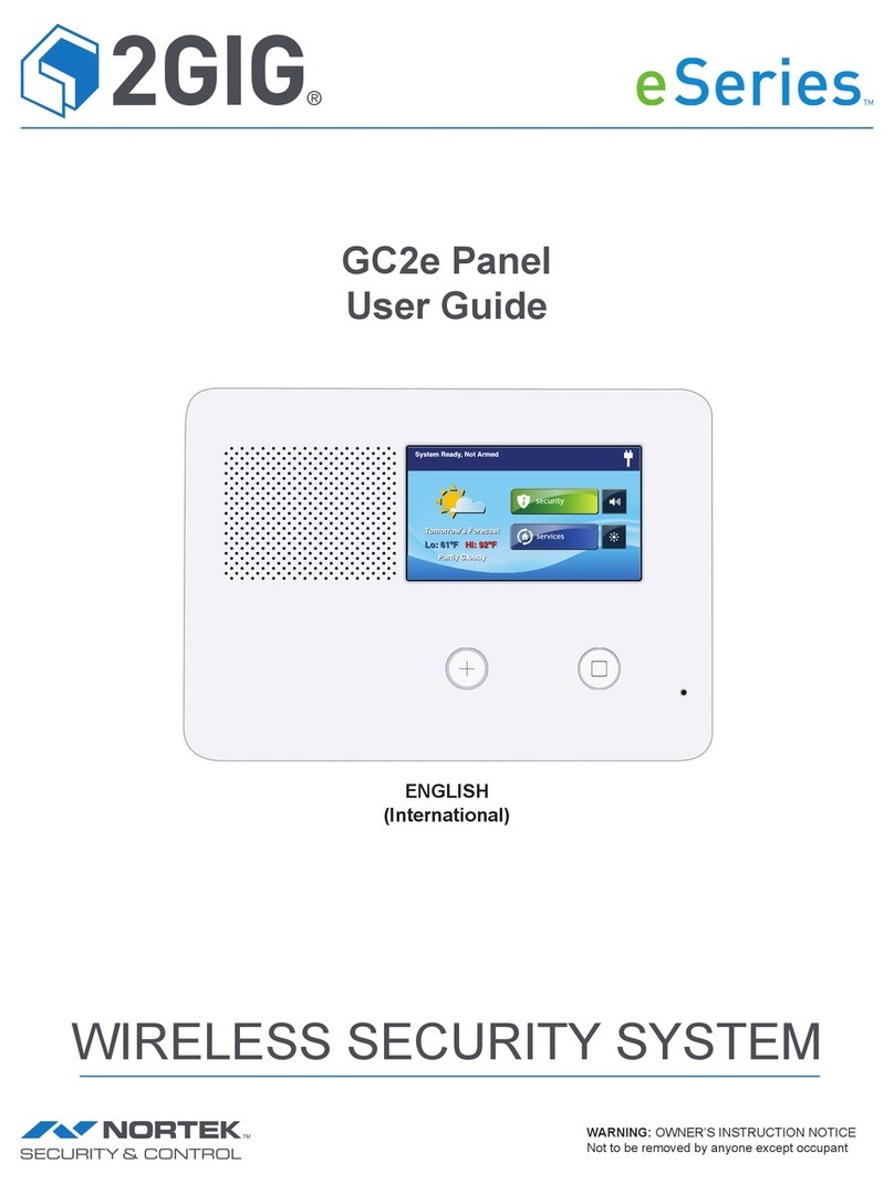 Nortek 2GIG e Series user guide