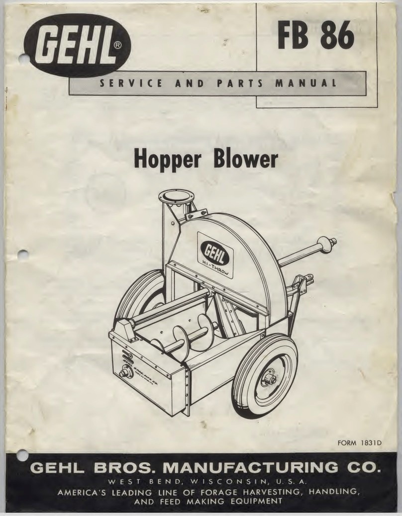 Gehl FB 86 Service and parts manual