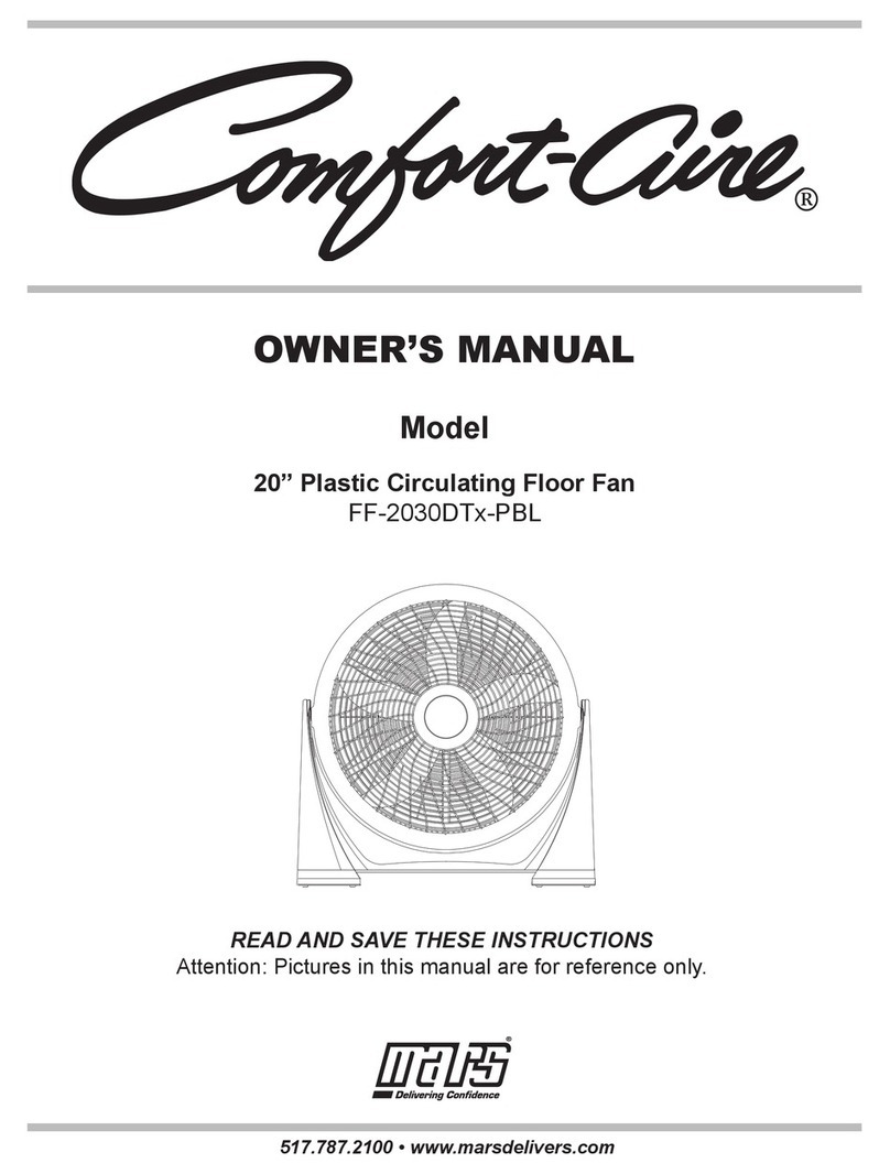 Mars Comfort-aire FF-2030DTx-PBL owner's manual