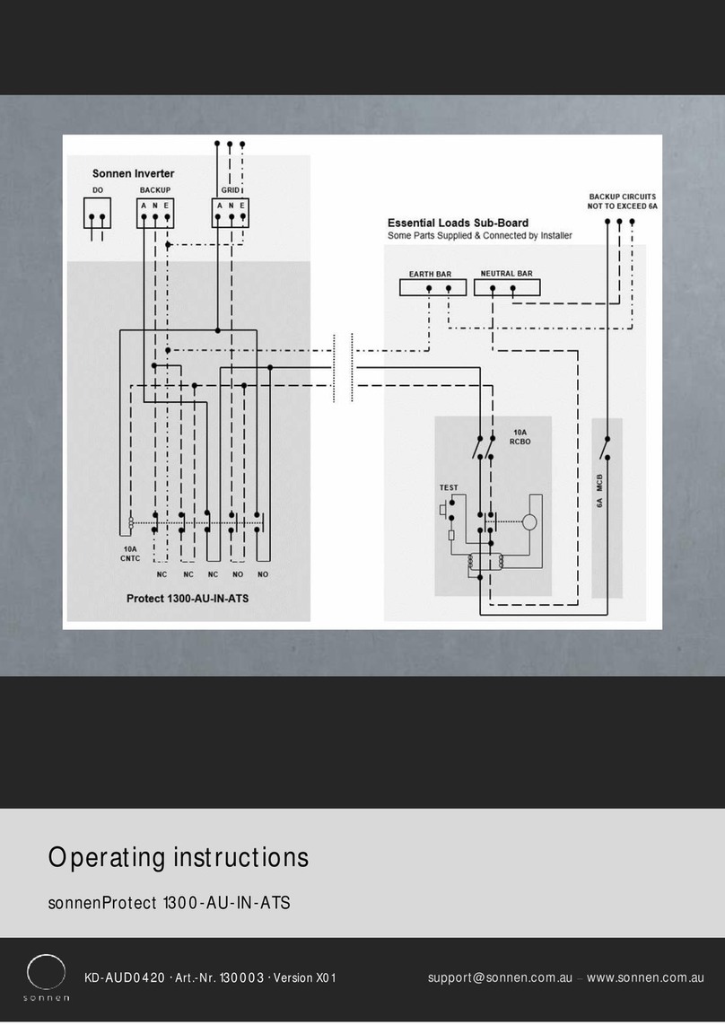 Sonnen Protect 1300-AU-IN-ATS operating instructions Sonnen Protect 1300-AU-IN-ATS operating instructions