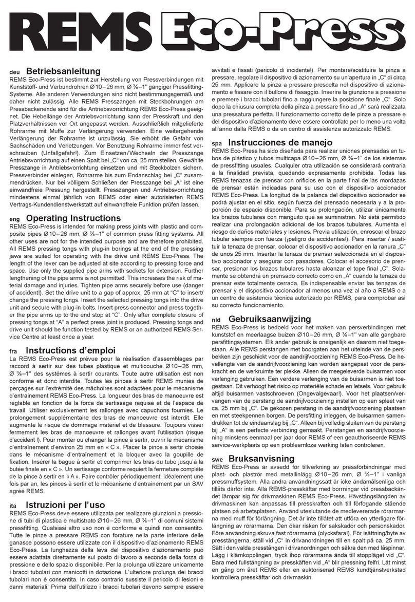 REMS Eco-Press operating instructions