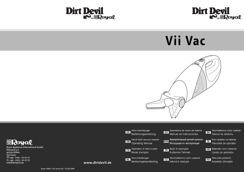 Royal Dirt Devil Vii Vac operating manual