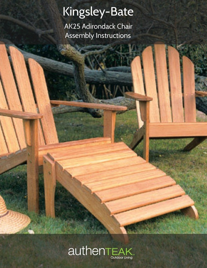 kingsley-bate Adirondack AK25 Assembly instructions