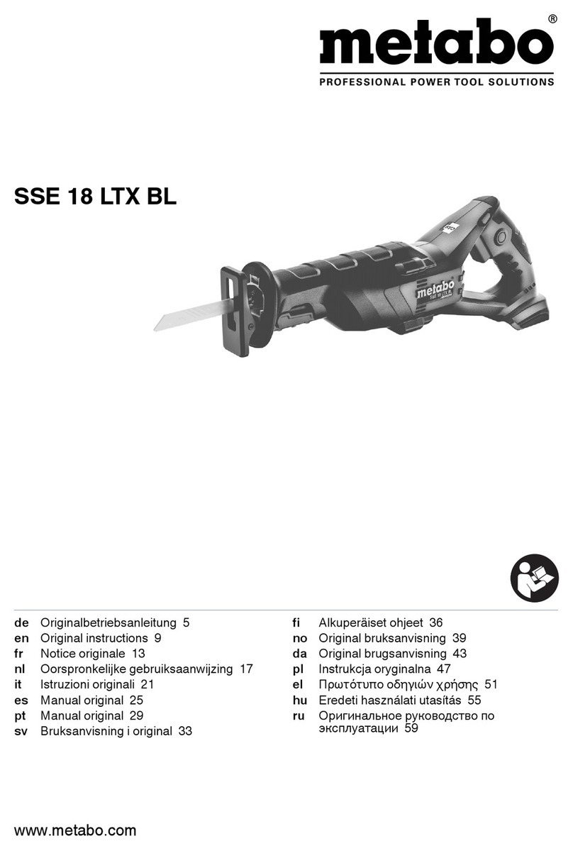 Metabo SSE 18 LTX BL User manual