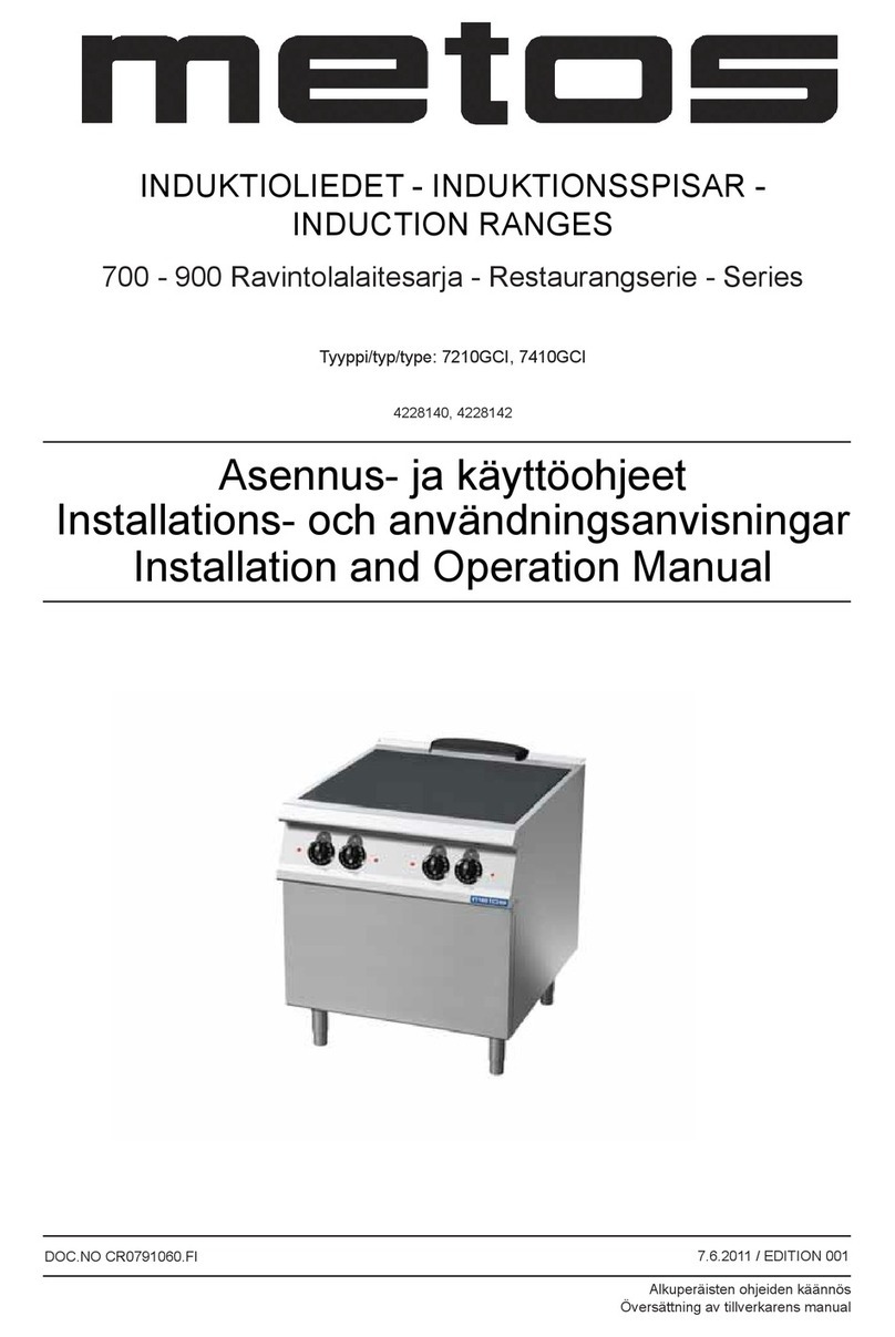 Metos 700 Series Installation and operation manual