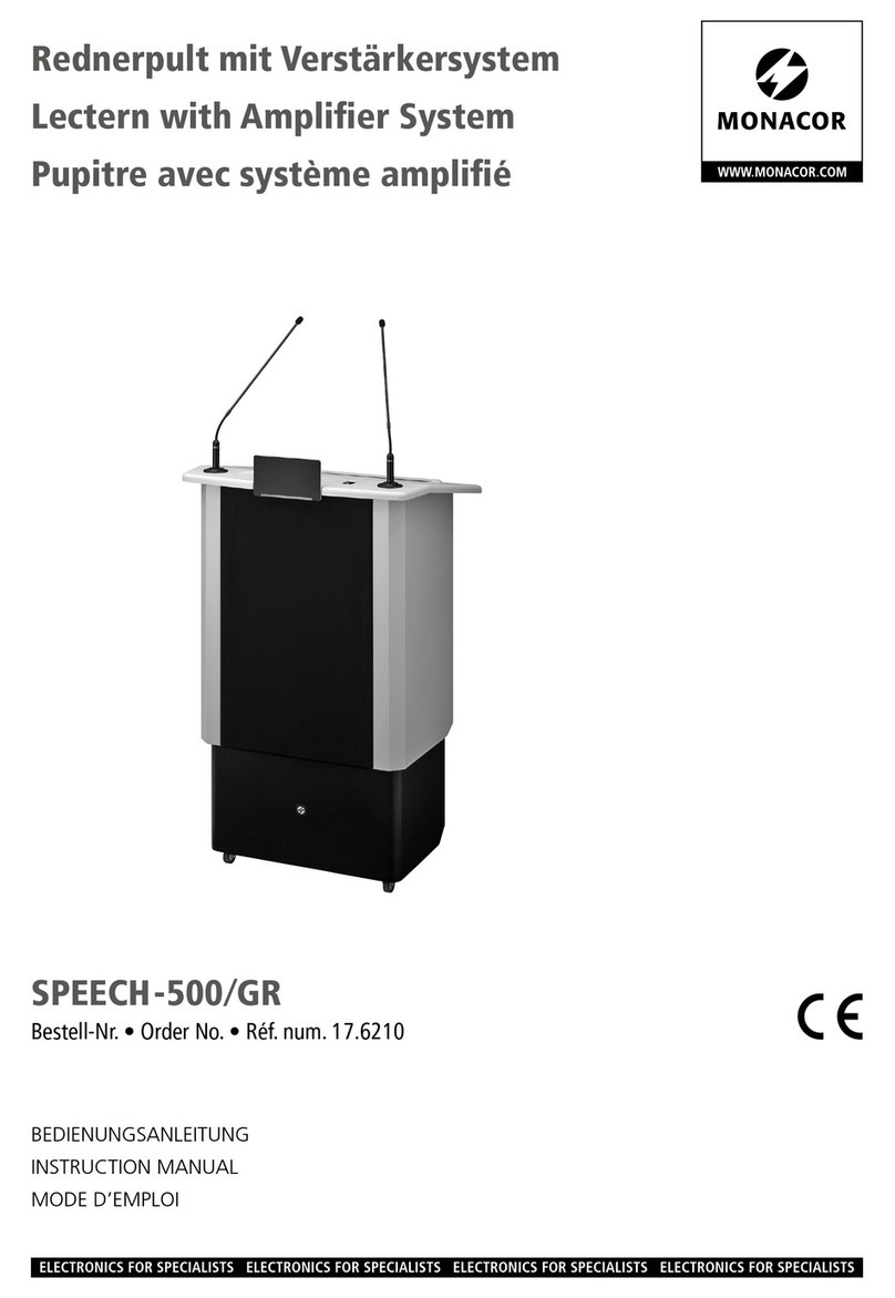 Monacor SPEECH-500/GR User manual