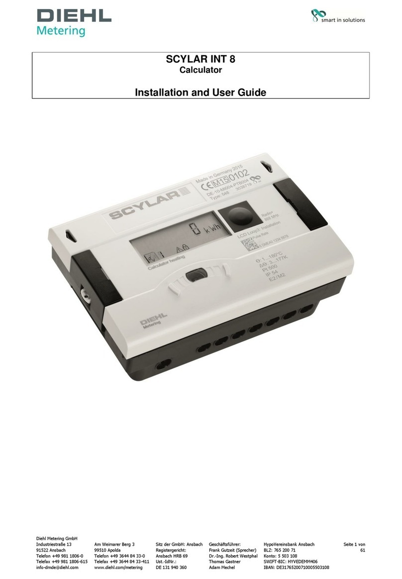 Diehl Metering SCYLAR INT 8 Installation and user guide