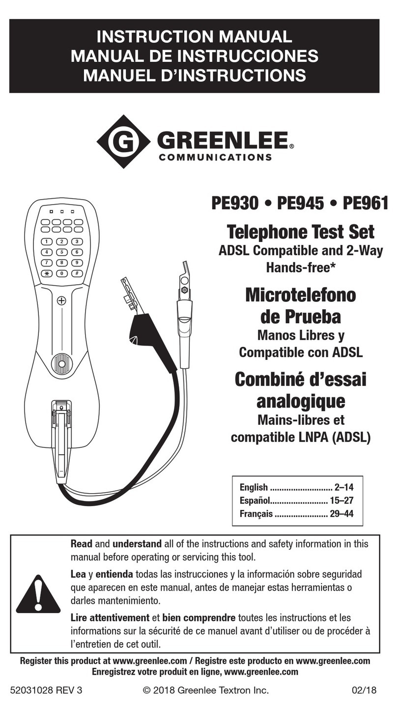 Greenlee Communications Nautilus PE9 Series instruction manual