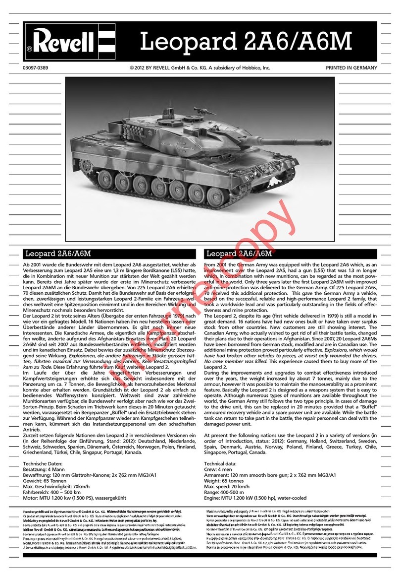 REVELL LEOPARD 2A6/A6M User manual