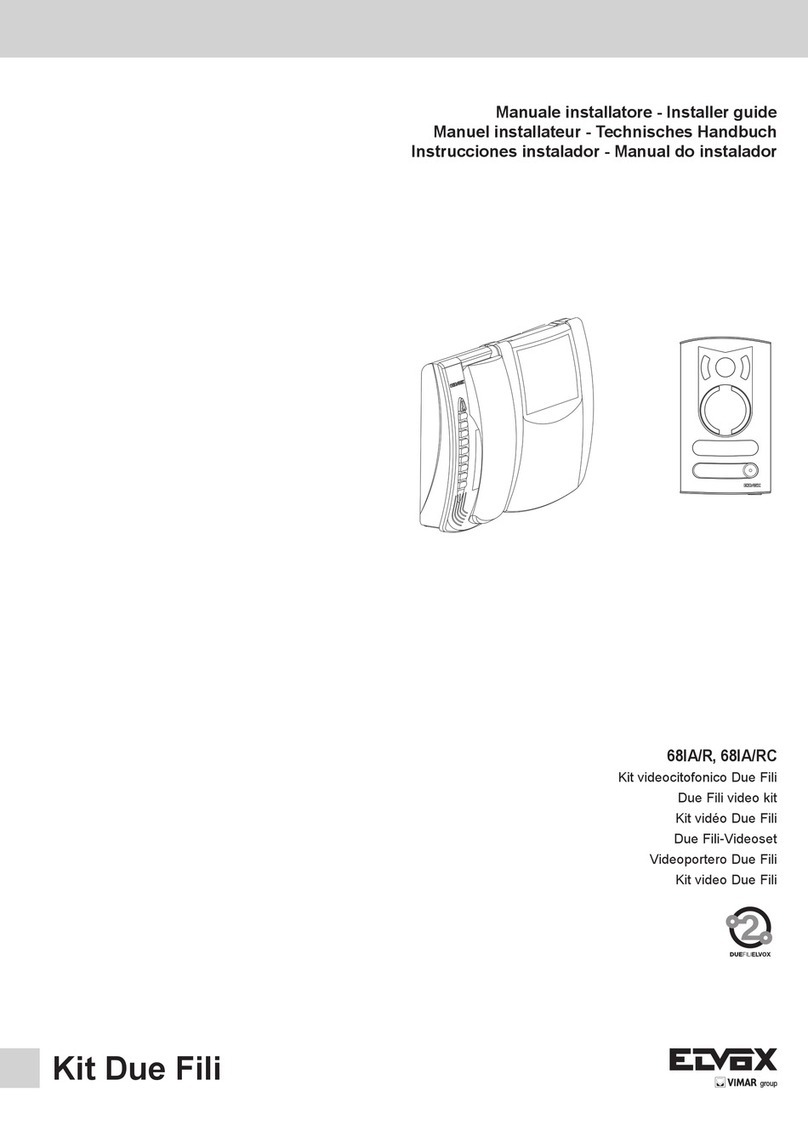 Vimar ELVOX 68IA/R Installer's guide