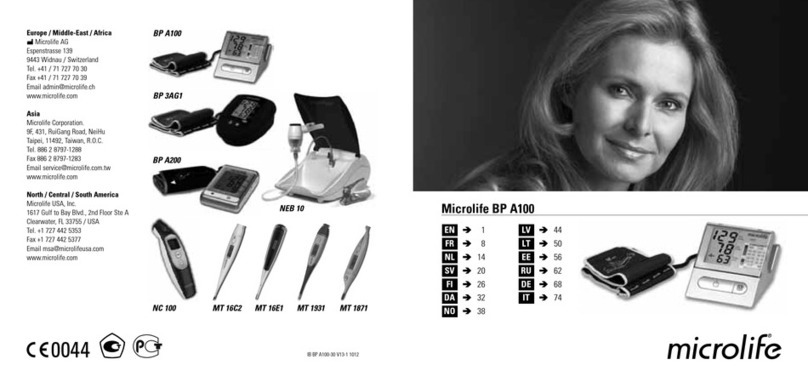 Microlife BP A 100 User manual
