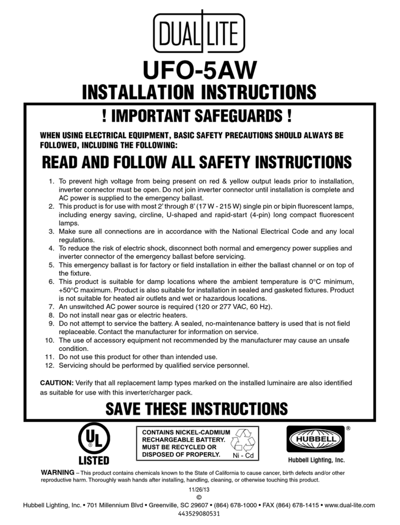 DualLite UFO-5AW installation instructions