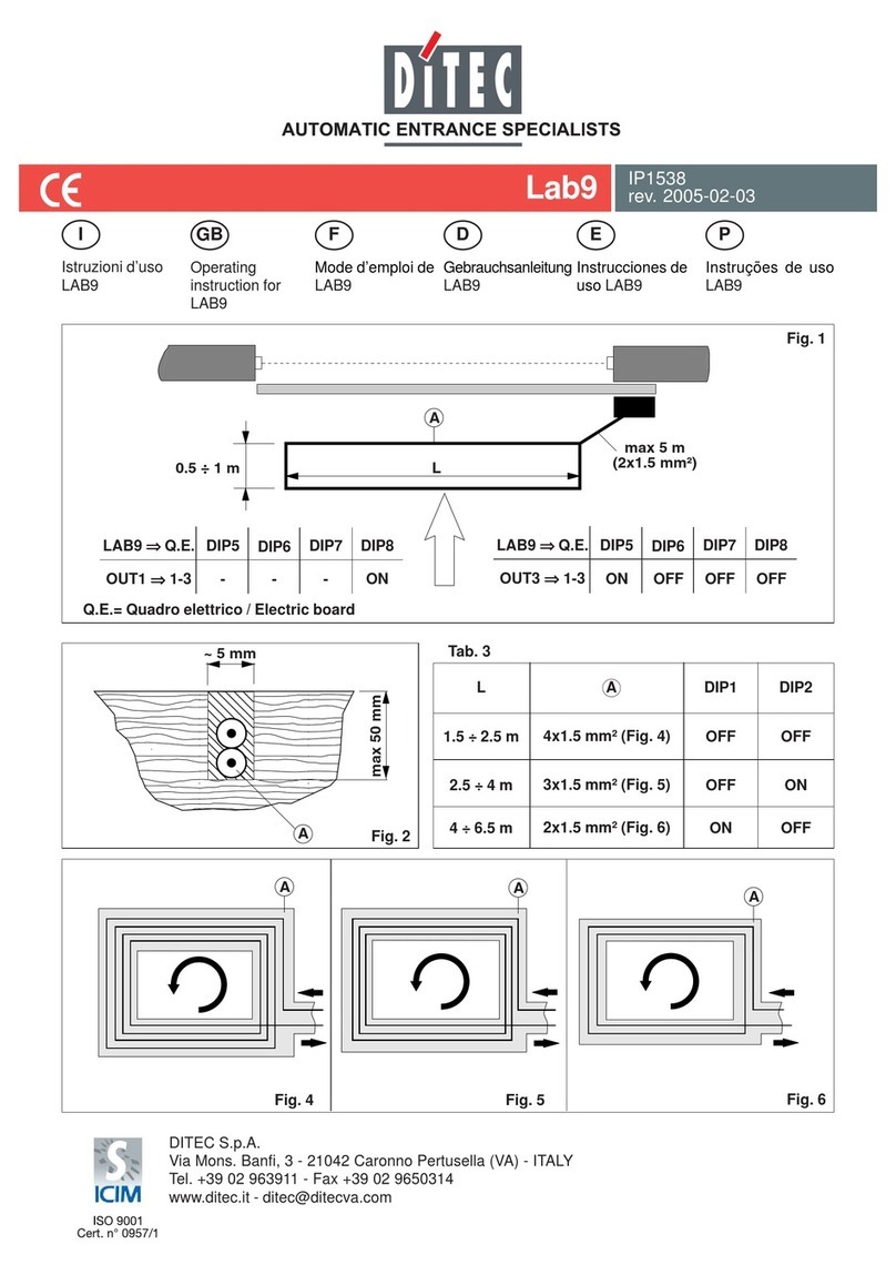 DITEC Lab9 User manual