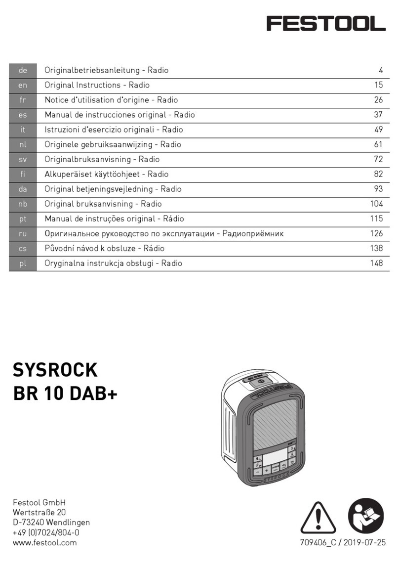Festool SYSROCK BR 10 DAB+ User manual