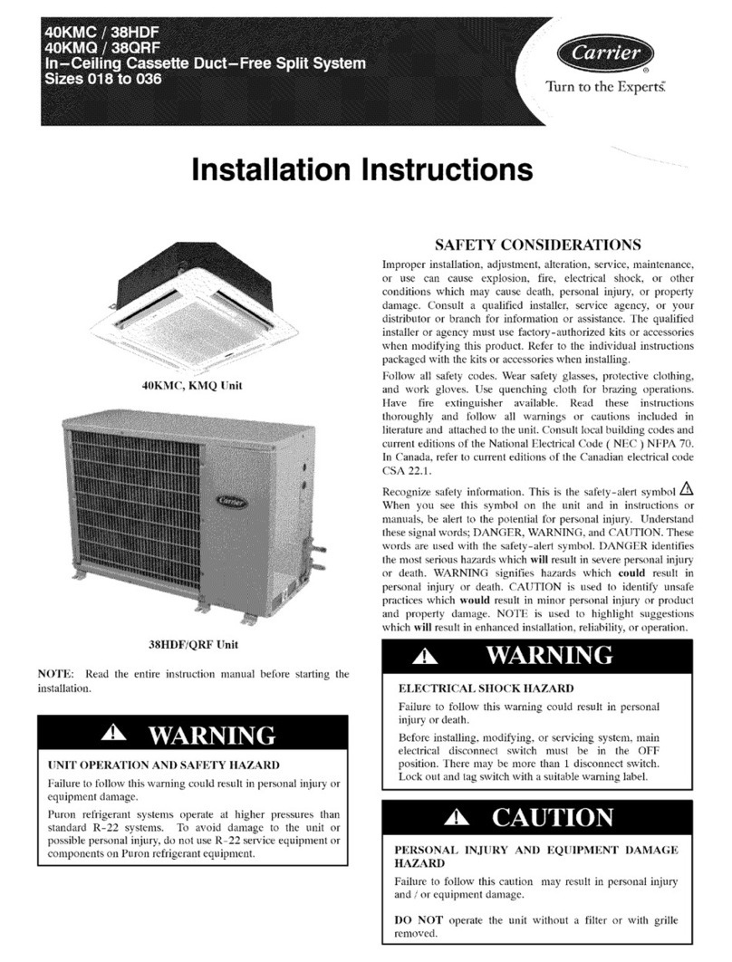 Carrier 40KMC User manual