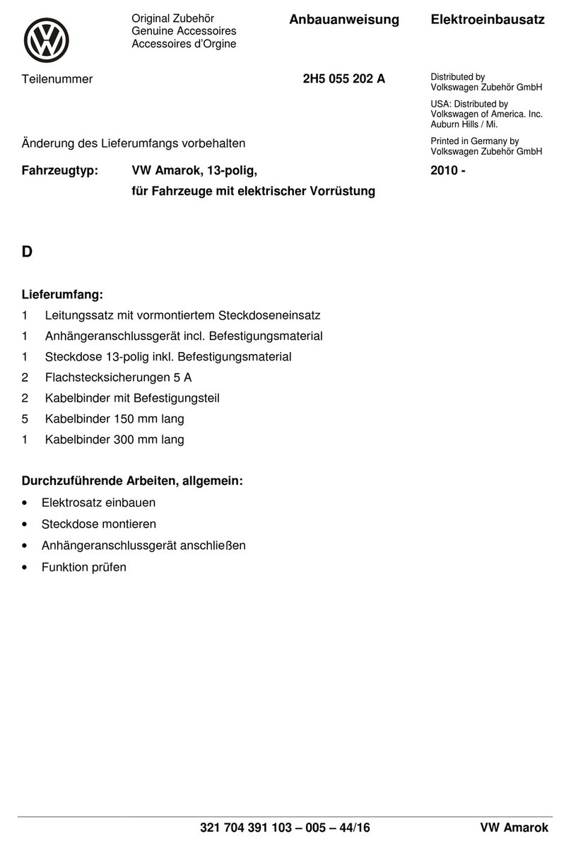 Volkswagen Zubehör 2H5 055 202 A Fitting instructions