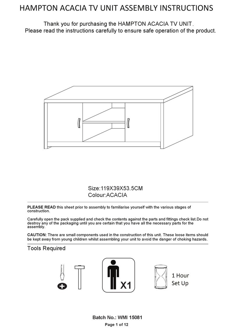 GFW HAMPTON ACACIA TV UNIT Assembly instructions GFW HAMPTON ACACIA TV UNIT Assembly instructions