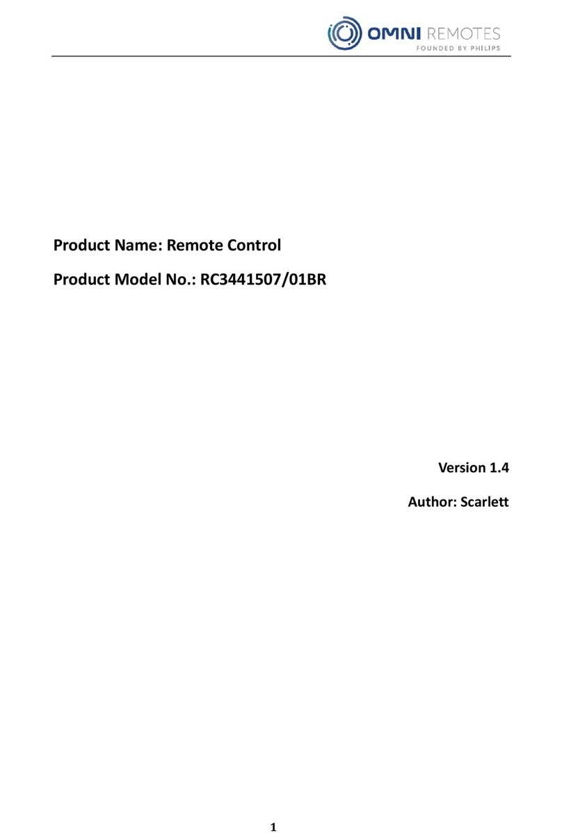 Philips Omni Remotes RC3441507/01BR User manual