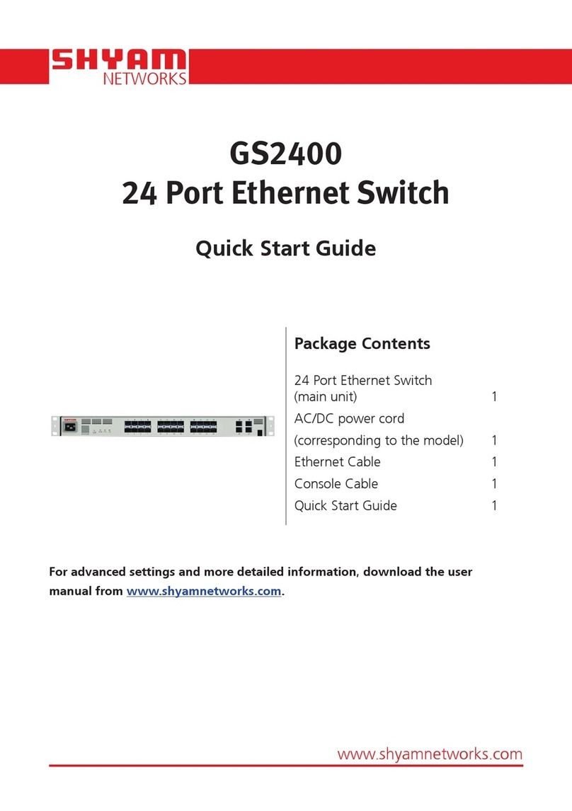 SHYAM Networks GS2400 Series quick start guide