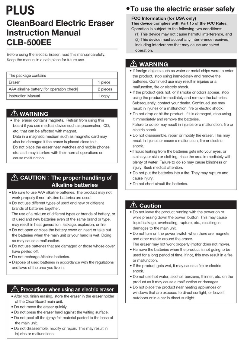 Plus CLB-500EE instruction manual