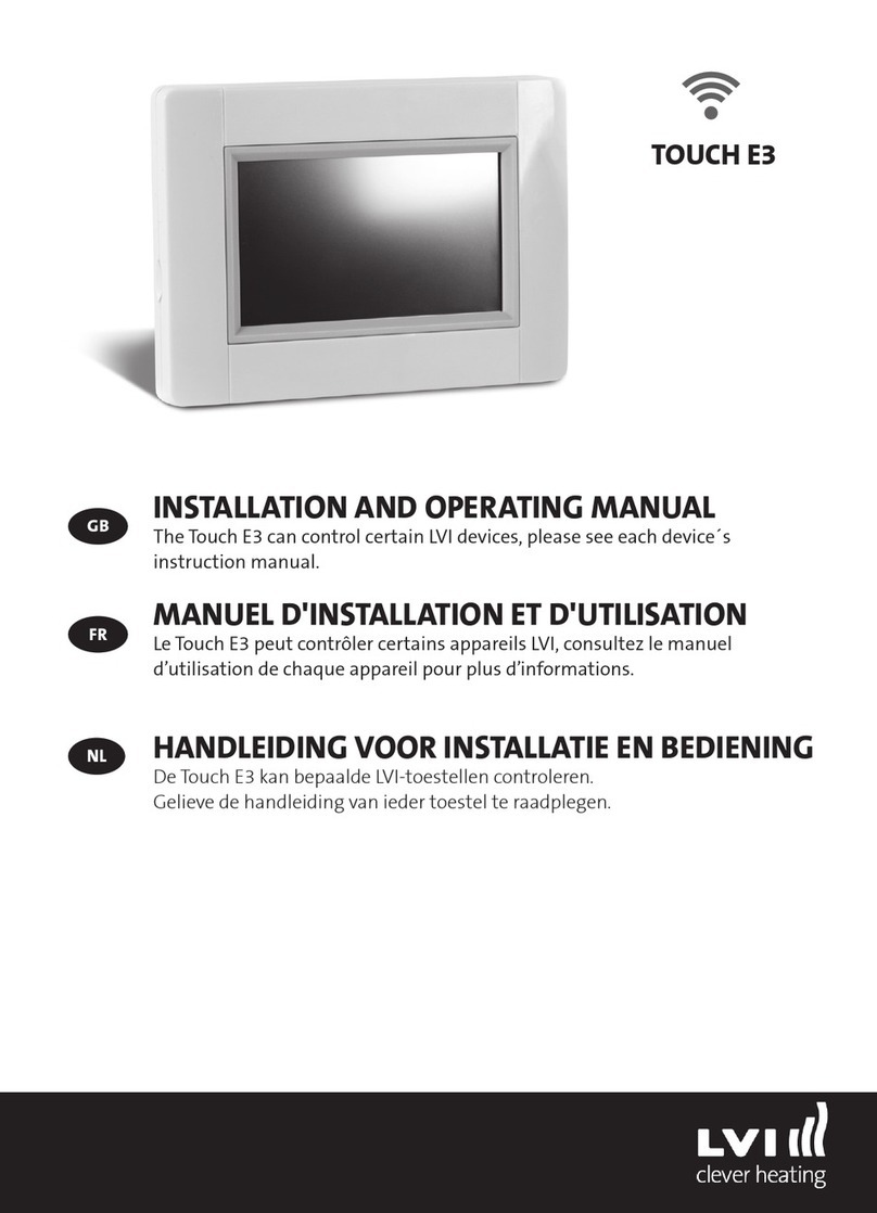 LVI Touch E3 Installation and operating manual