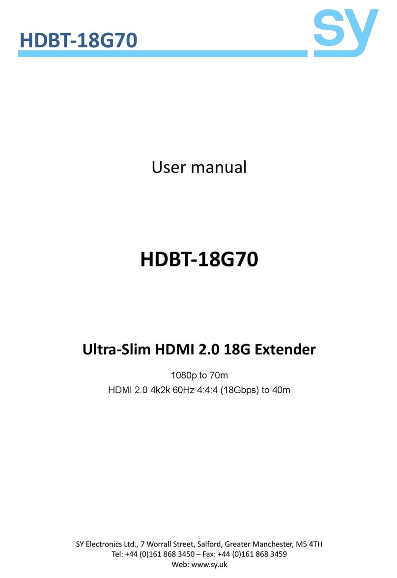SY Electronics HDBT-18G70 user manual