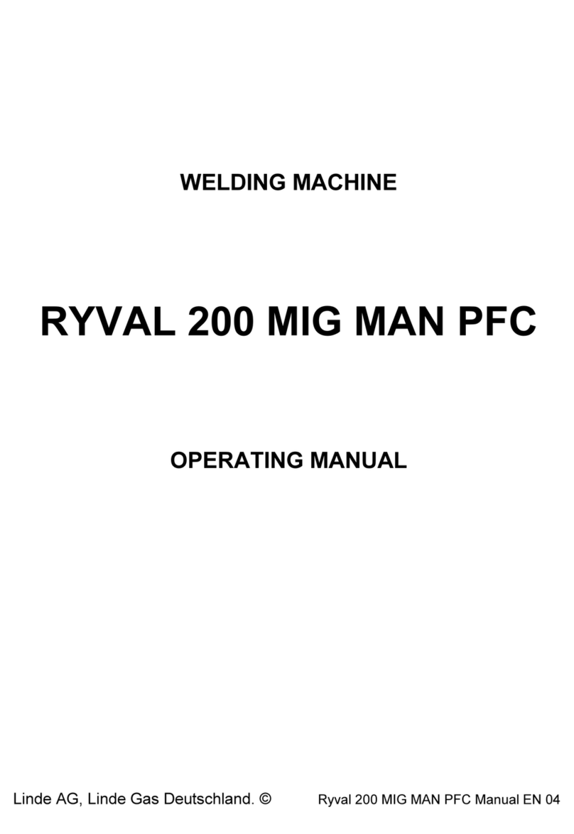 Linde RYVAL 200 MIG MAN PFC operating manual