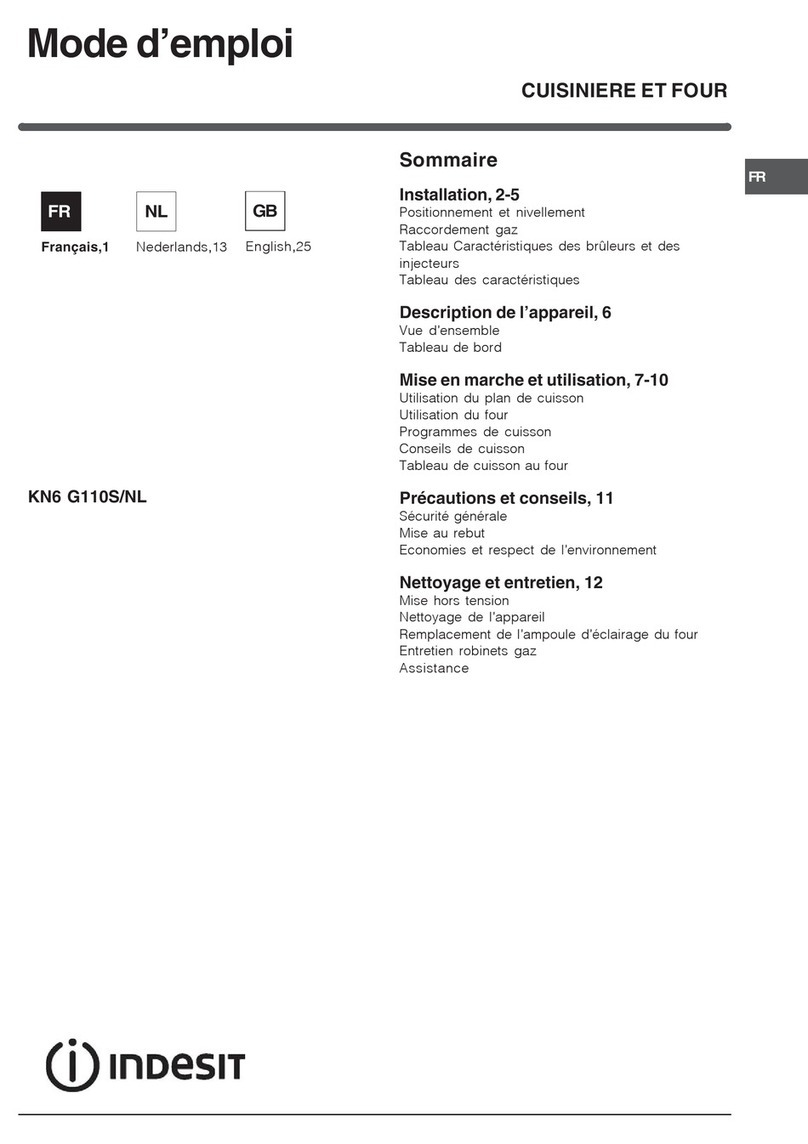 Indesit KN6 G110S/NL operating instructions