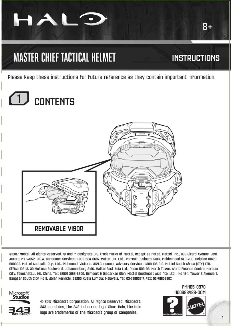 Mattel HALO MASTER CHIEF TACTICAL HELMET instructions