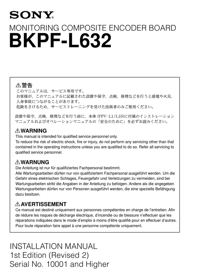 Sony BKPF-L632 User manual