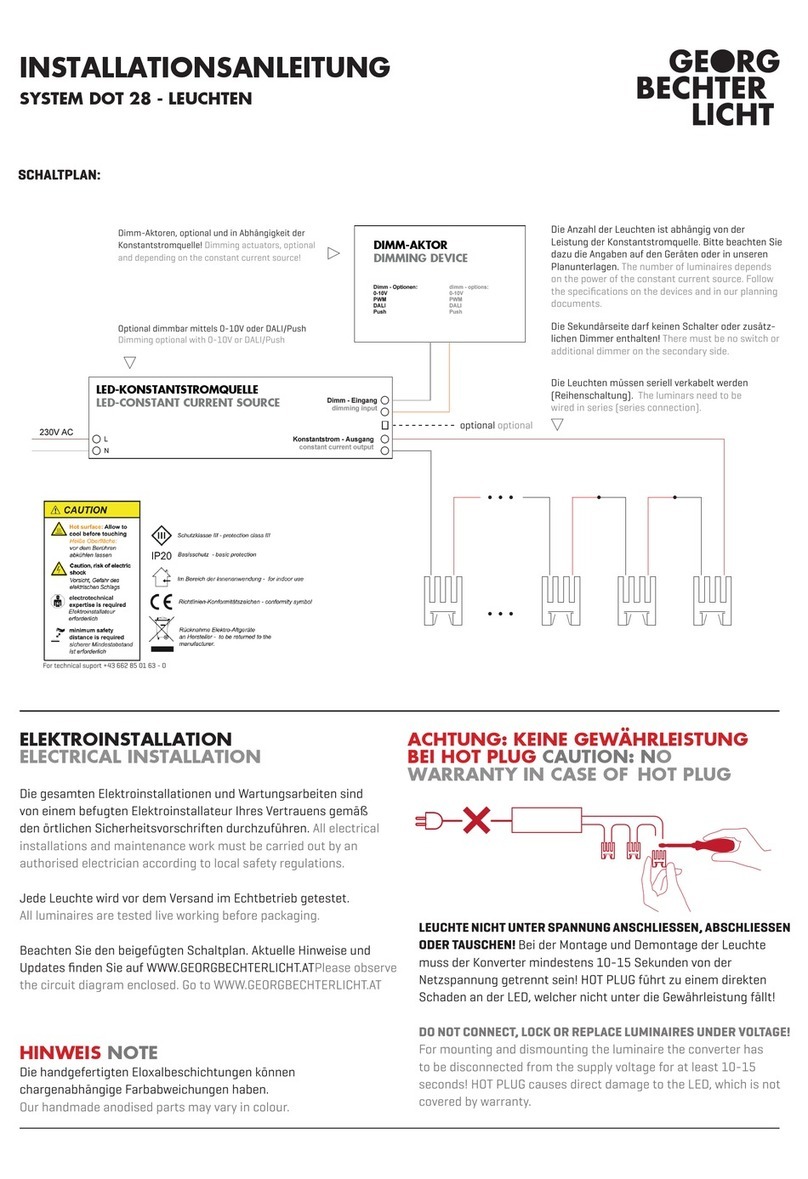 Georg Bechter Licht System Dot 28 installation instructions