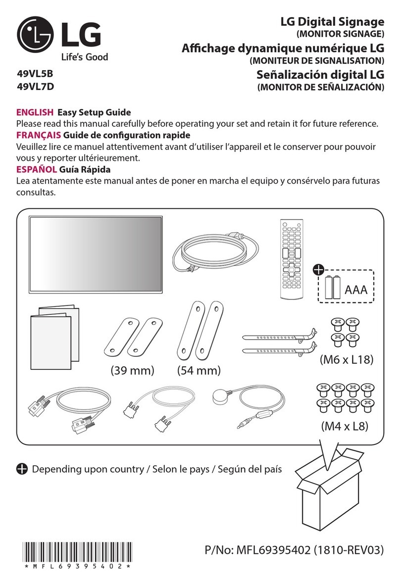 LG 49VL5B Easy setup guide