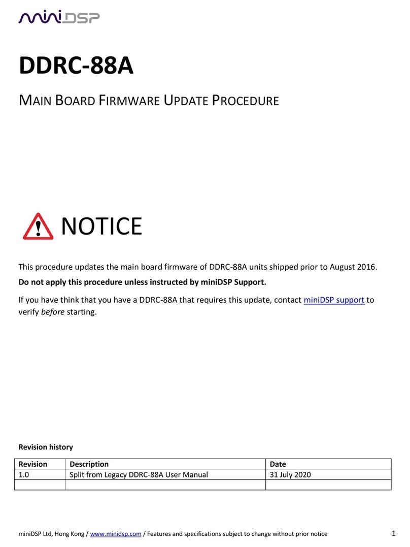 miniDSP DDRC-88A Firmware update procedures