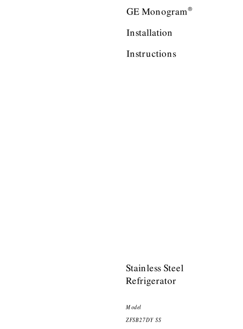 GE Monogram ZFSB27DYSS User manual