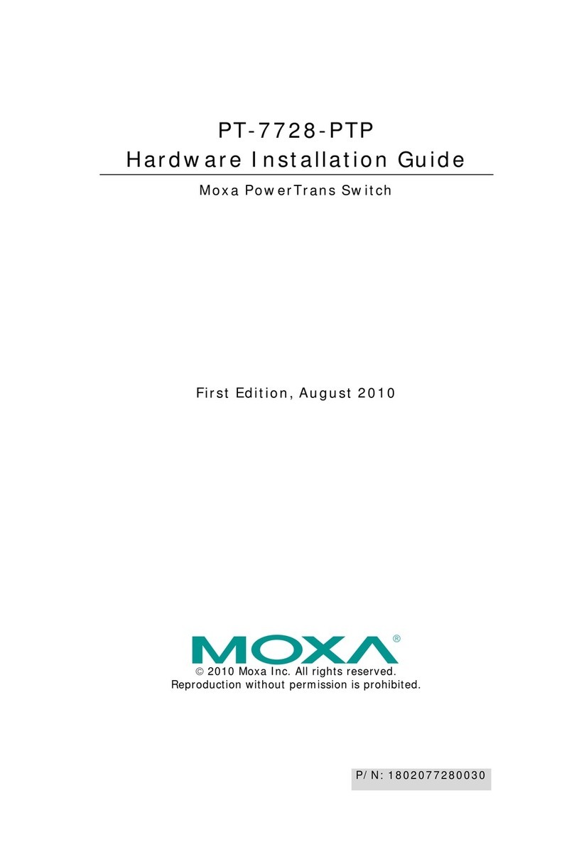 Moxa Technologies PowerTrans PT-7728-PTP Hardware installation guide