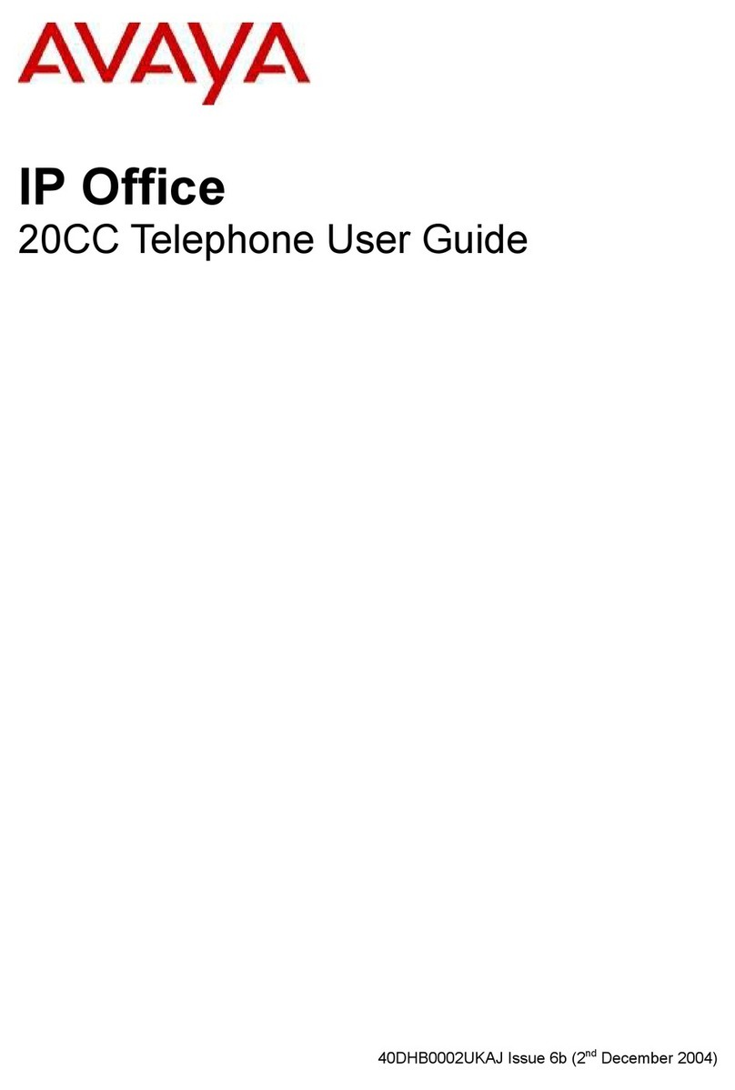 Avaya INDeX 20CC turret user guide