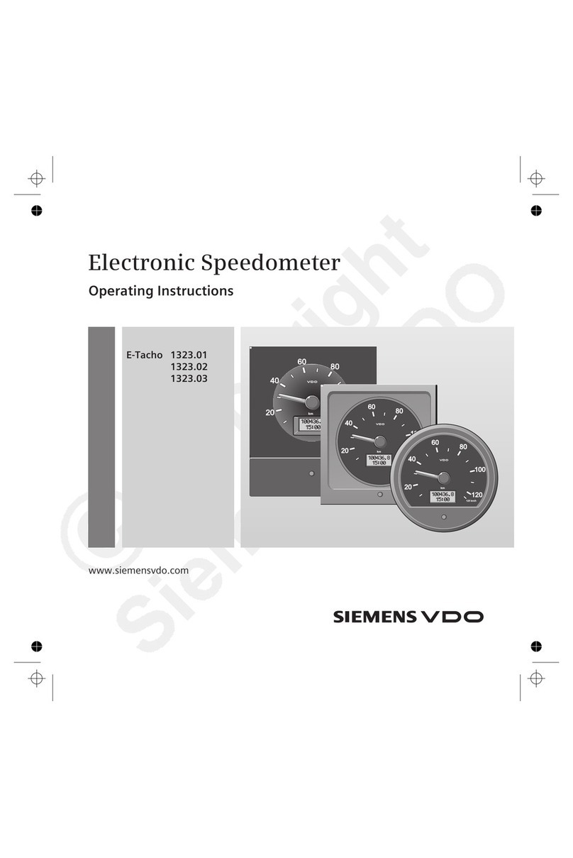 Siemens VDO E-Tacho 1323.01 User manual