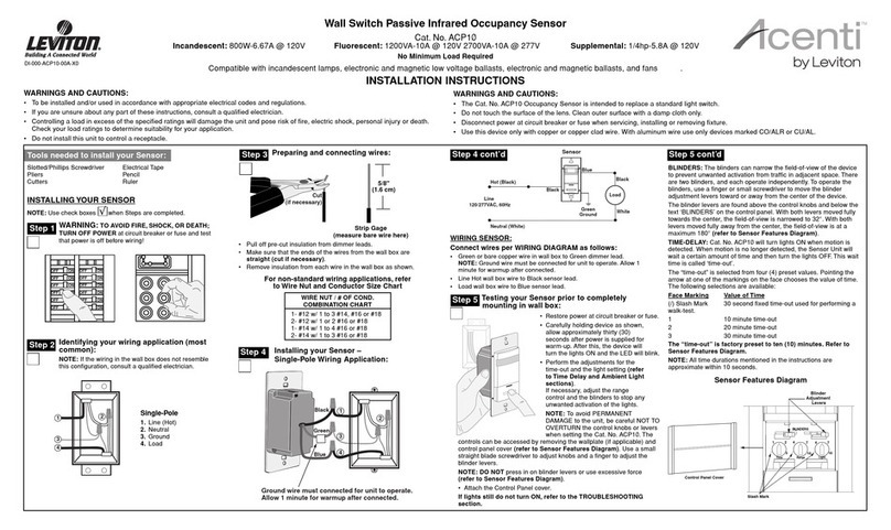 Leviton Acenti ACP10 installation instructions