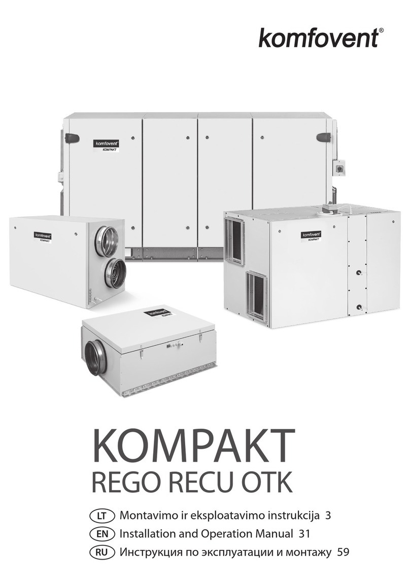 Komfovent KOMPAKT REGO Series Installation and operation manual