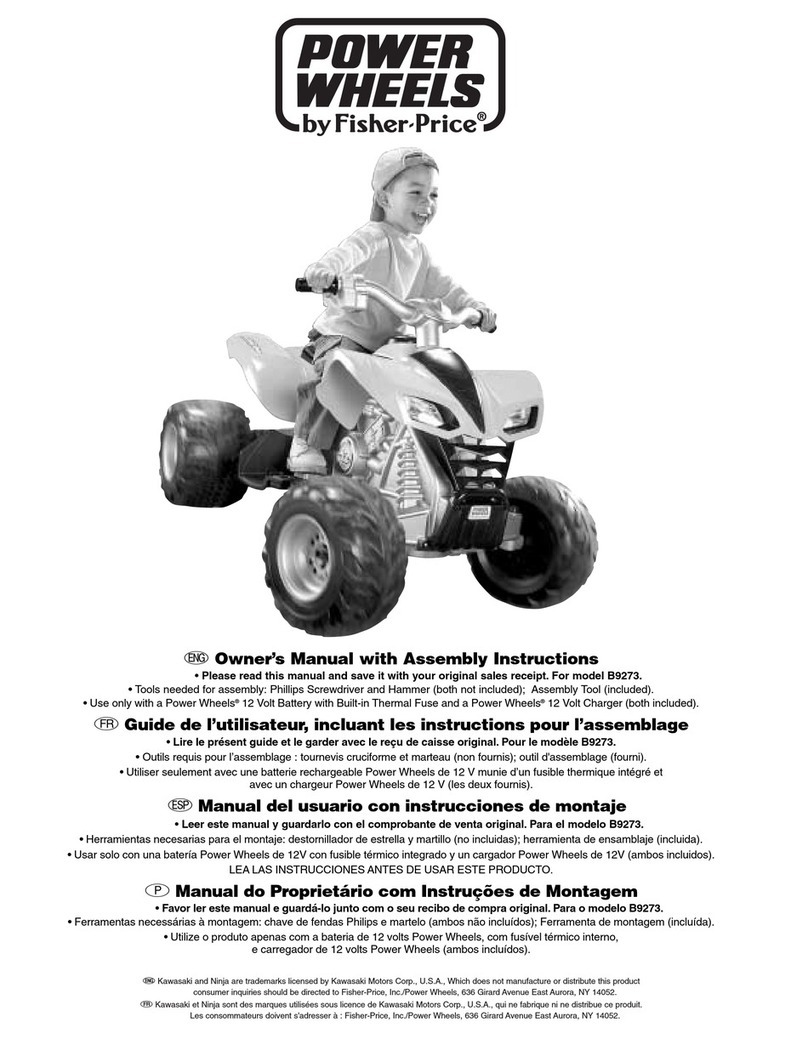 Fisher-Price Power Wheels B9273 Owner's manual with assembly instructions Fisher-Price Power Wheels B9273 Owner's manual with assembly instructions
