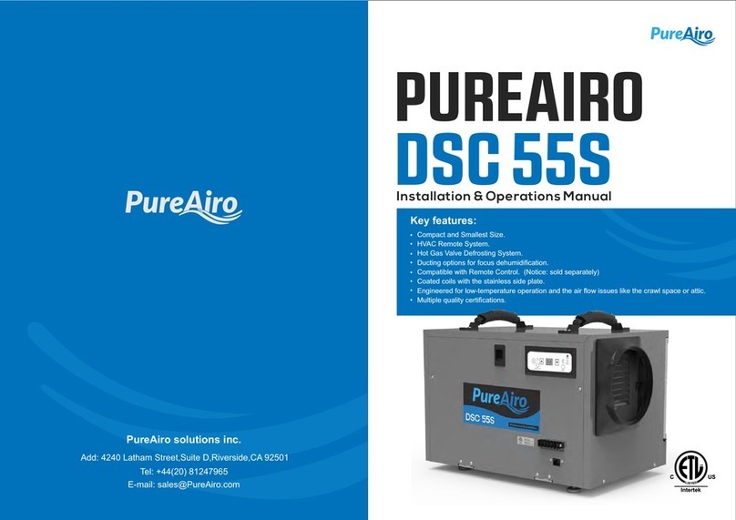 PureAiro DSC 55S Installation & operation manual PureAiro DSC 55S Installation & operation manual