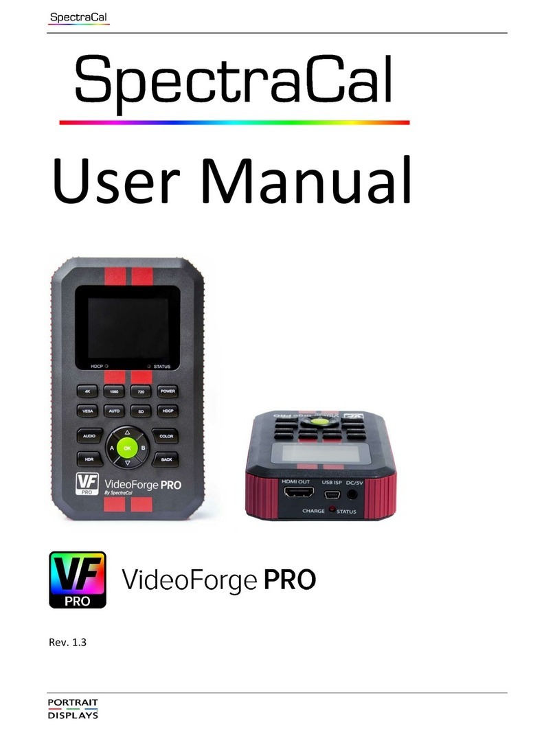 Portrait Displays SpectraCal VideoForge PRO user manual
