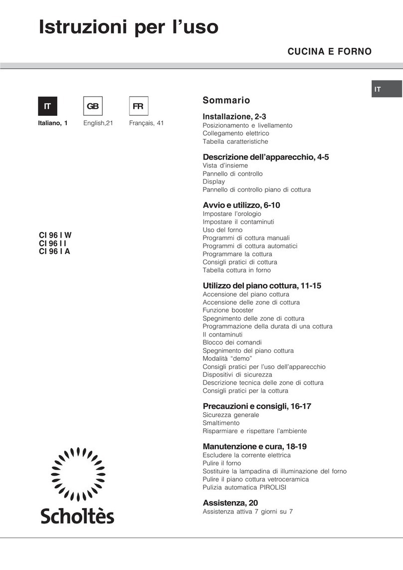 SCHOLTES CI 96 I W operating instructions