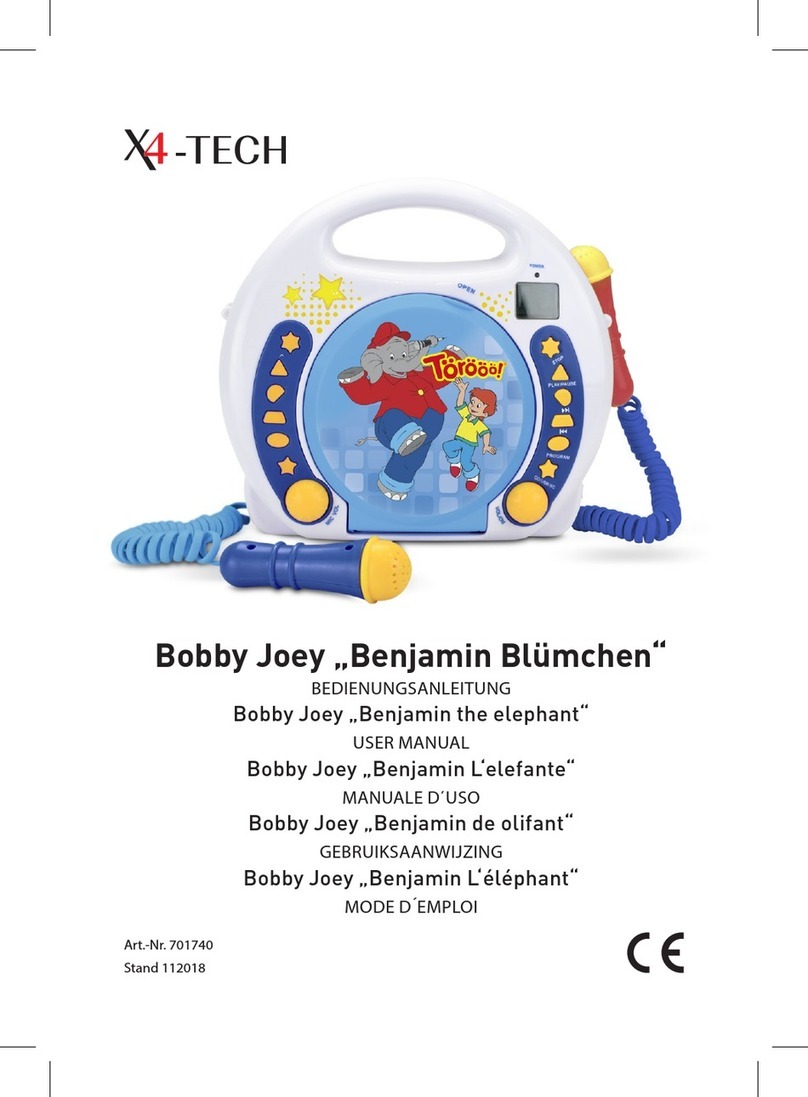 X4-TECH Bobby Joey Benjamin the elephant user manual X4-TECH Bobby Joey Benjamin the elephant user manual