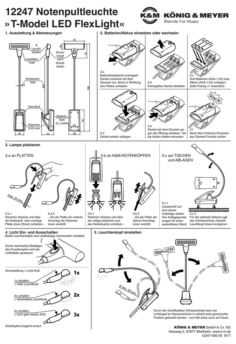 Konig & Meyer T-Model LED FlexLight manual