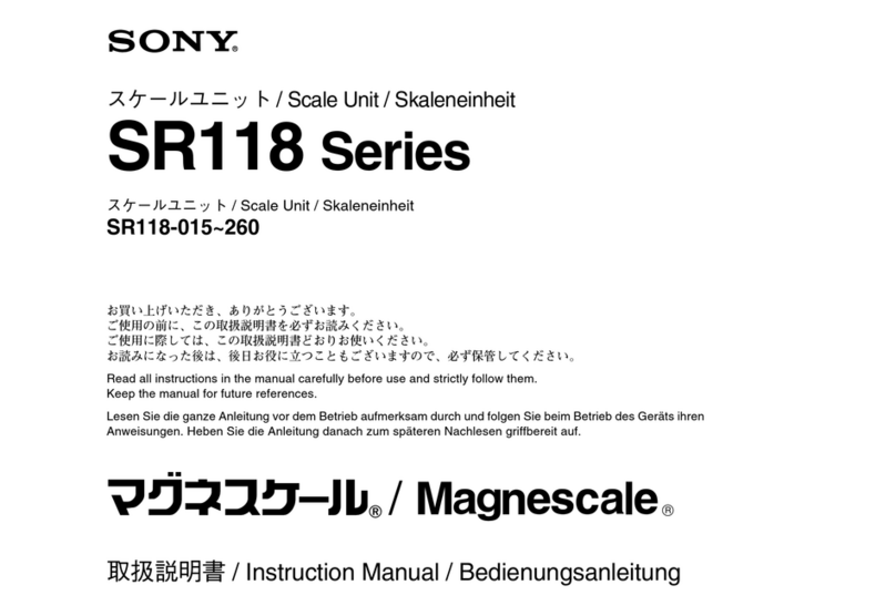 Sony Magnescale SR118 Series instruction manual