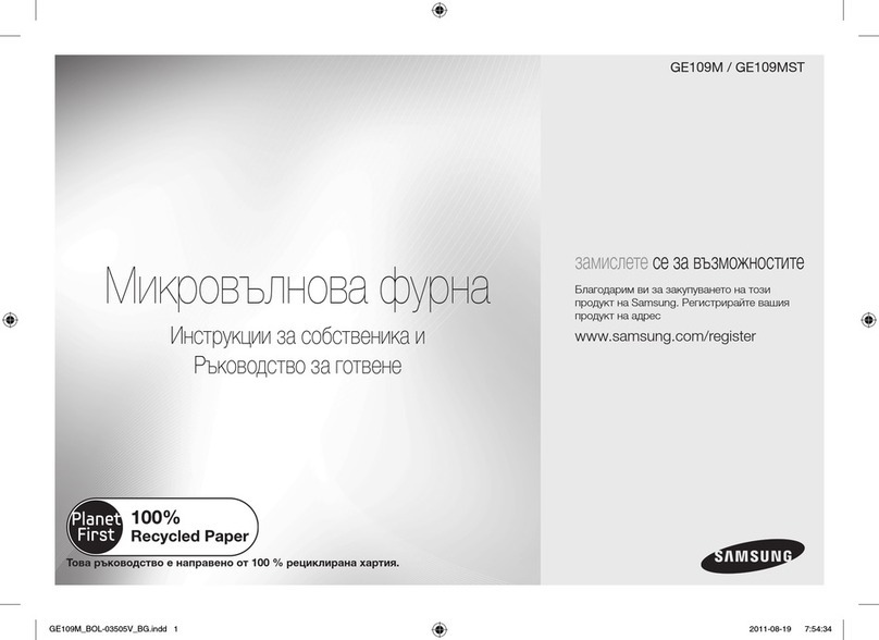 Samsung GE109M Owner's instructions & cooking guide