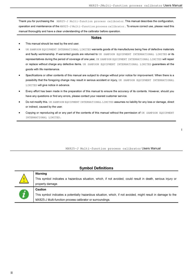 Sampson Equipment MX825-J user manual