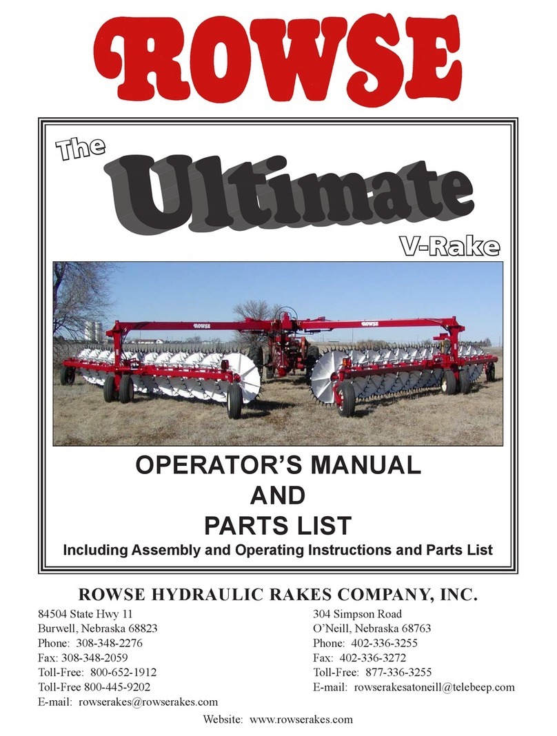 Rowse Ultimate V-Rake Operator's manual Rowse Ultimate V-Rake Operator's manual