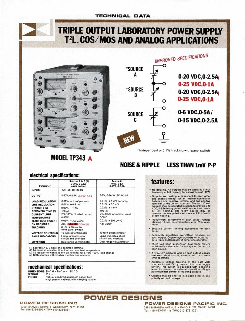 POWER DESIGNS TP340 instruction manual